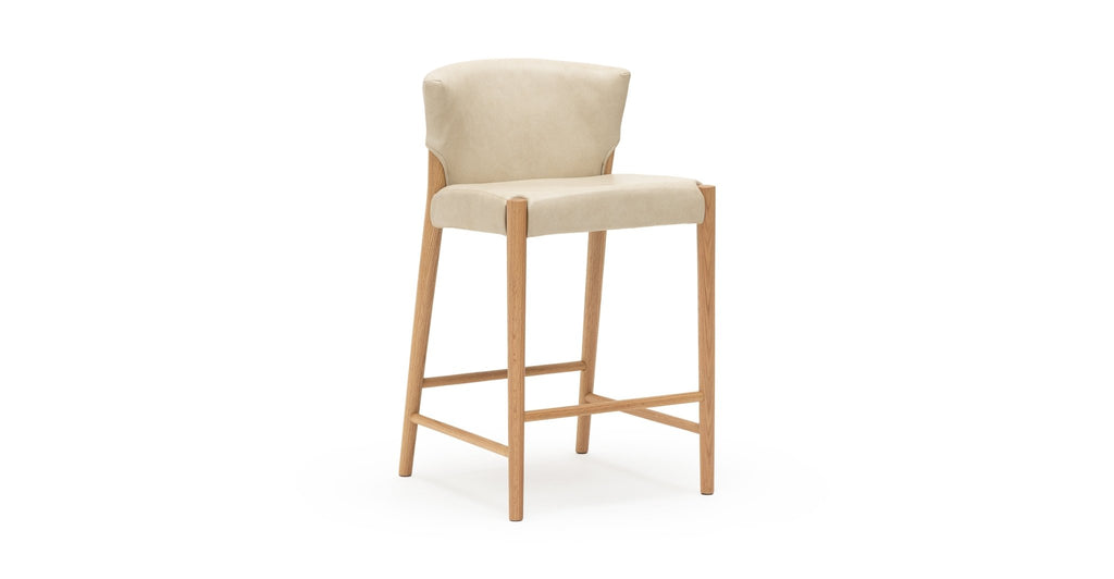 Ronda Counter Chair - Light Oak & Alabama Limestone - THE LOOM COLLECTION