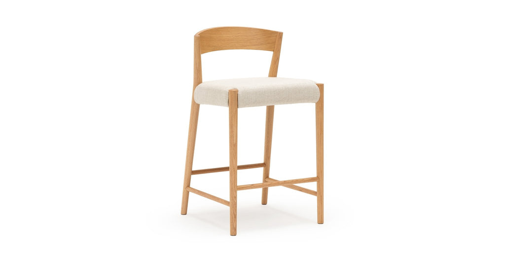 Ronda Counter Chair - Light Oak & Oatmeal - THE LOOM COLLECTION