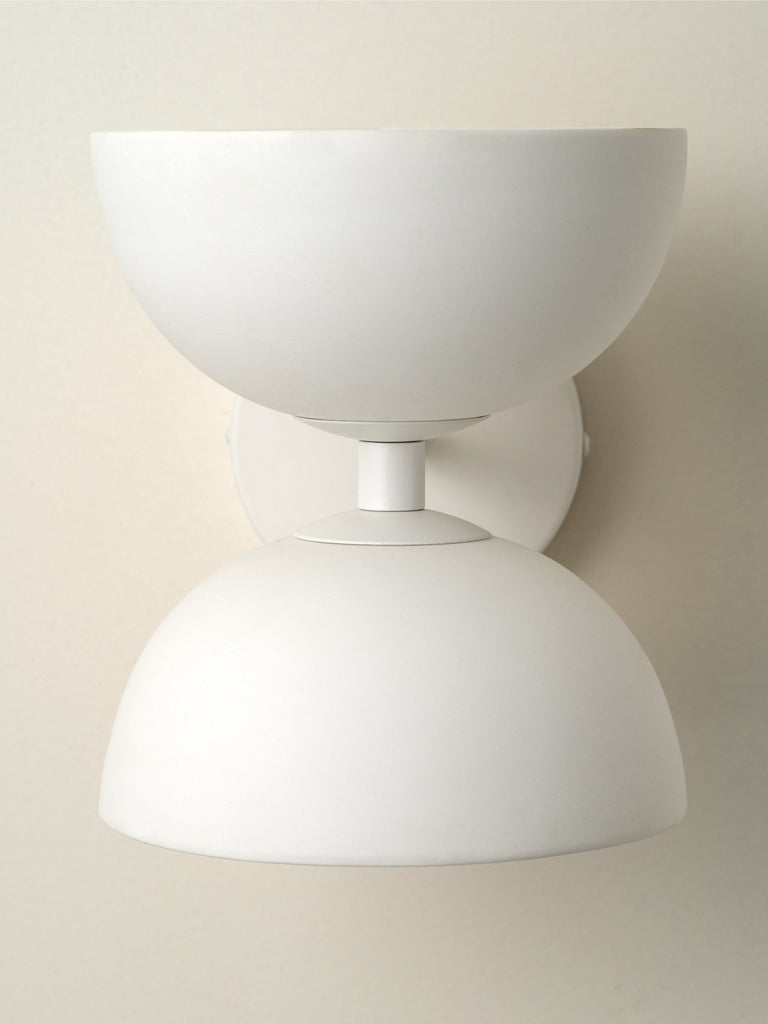 RUZO - 2 LIGHT PORCELAIN WHITE WALL LIGHT - THE LOOM COLLECTION