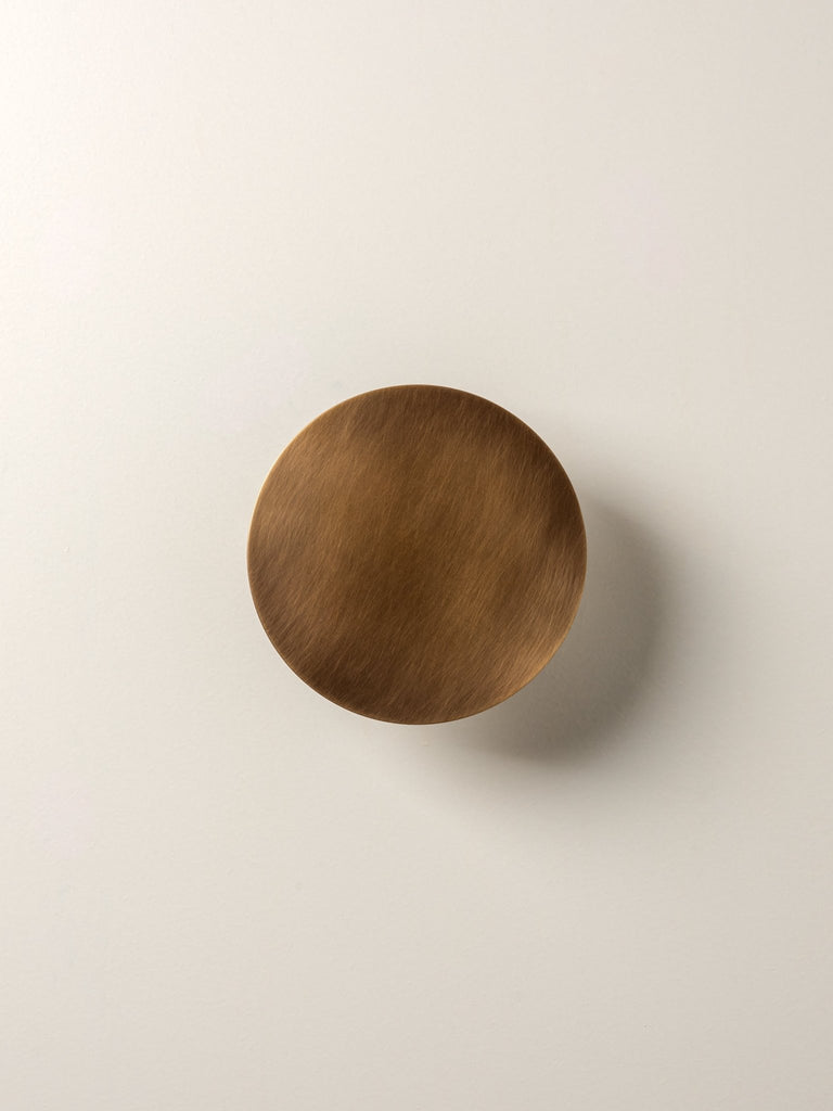 SANTI - LED ADJUSTABLE DISK WALL LIGHT AGED BRASS - THE LOOM COLLECTION