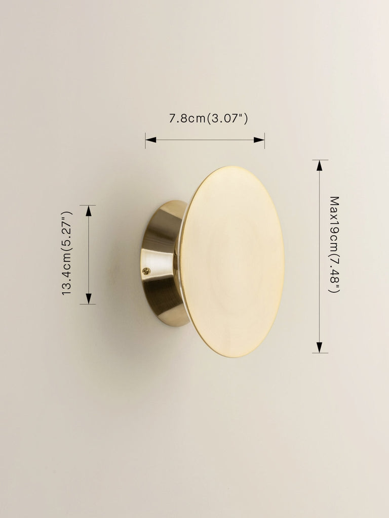 SANTI - LED ADJUSTABLE DISK WALL LIGHT BRUSHED BRASS - THE LOOM COLLECTION