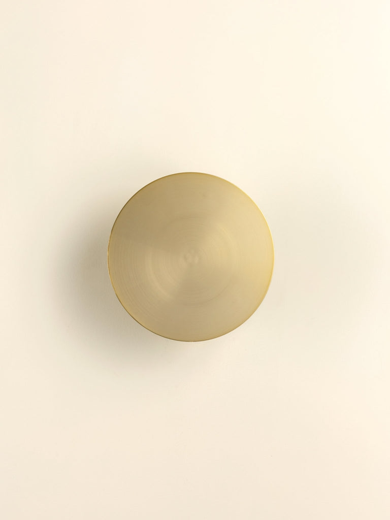 SANTI - LED ADJUSTABLE DISK WALL LIGHT BRUSHED BRASS - THE LOOM COLLECTION