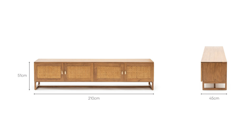 Sato Entertainment Unit - Brown - THE LOOM COLLECTION