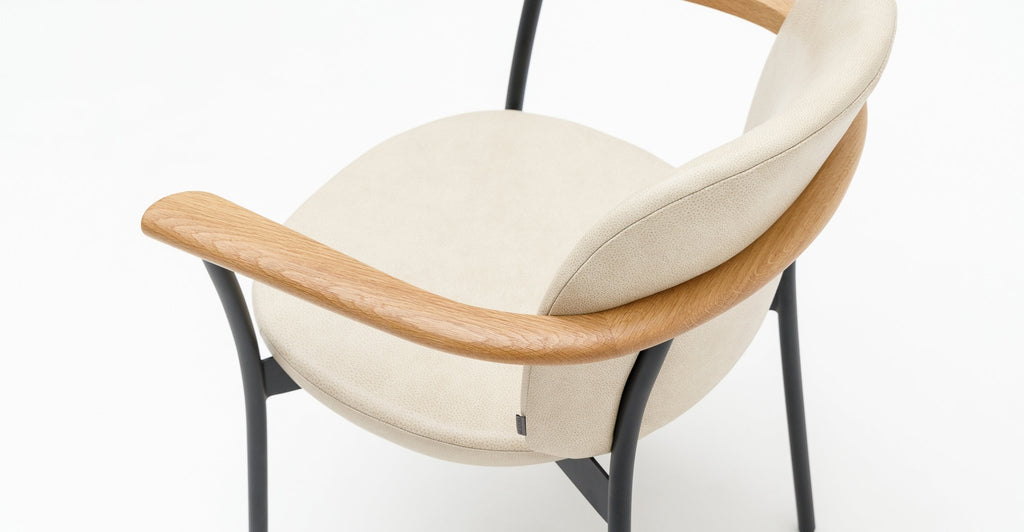 Solace Armchair - Light Oak & Alabama Limestone - THE LOOM COLLECTION