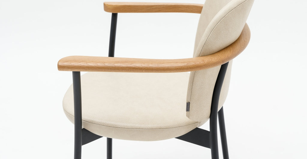 Solace Armchair - Light Oak & Alabama Limestone - THE LOOM COLLECTION