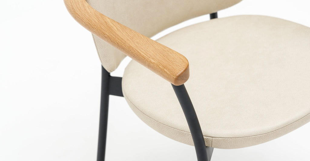 Solace Armchair - Light Oak & Alabama Limestone - THE LOOM COLLECTION