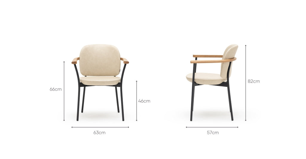 Solace Armchair - Light Oak & Alabama Limestone - THE LOOM COLLECTION