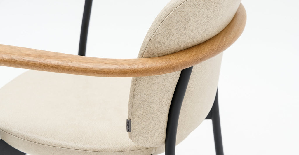 Solace Armchair - Light Oak & Alabama Limestone - THE LOOM COLLECTION