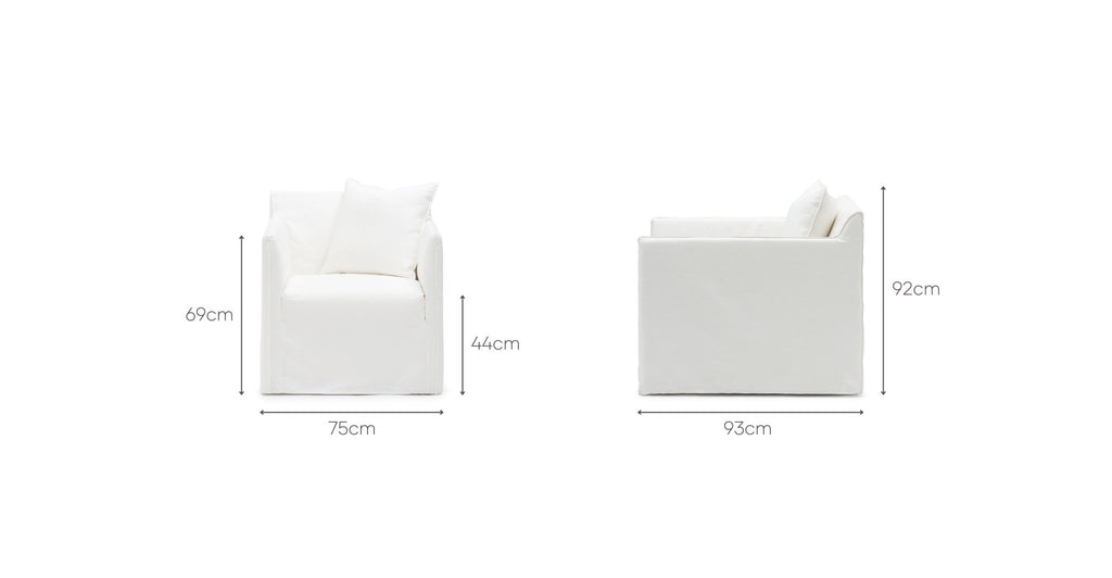 Solara Armchair - Off White - THE LOOM COLLECTION