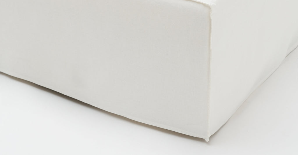 Solara Ottoman - Off White - THE LOOM COLLECTION