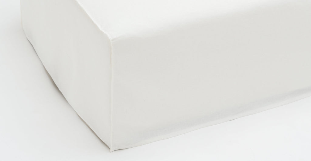 Solara Ottoman - Off White - THE LOOM COLLECTION