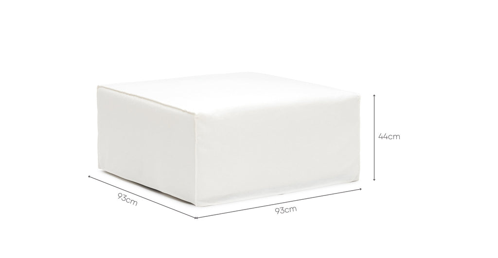 Solara Ottoman - Off White - THE LOOM COLLECTION