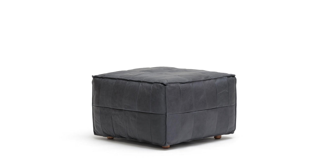 Tanbo Stool - Charcoal Leather - THE LOOM COLLECTION