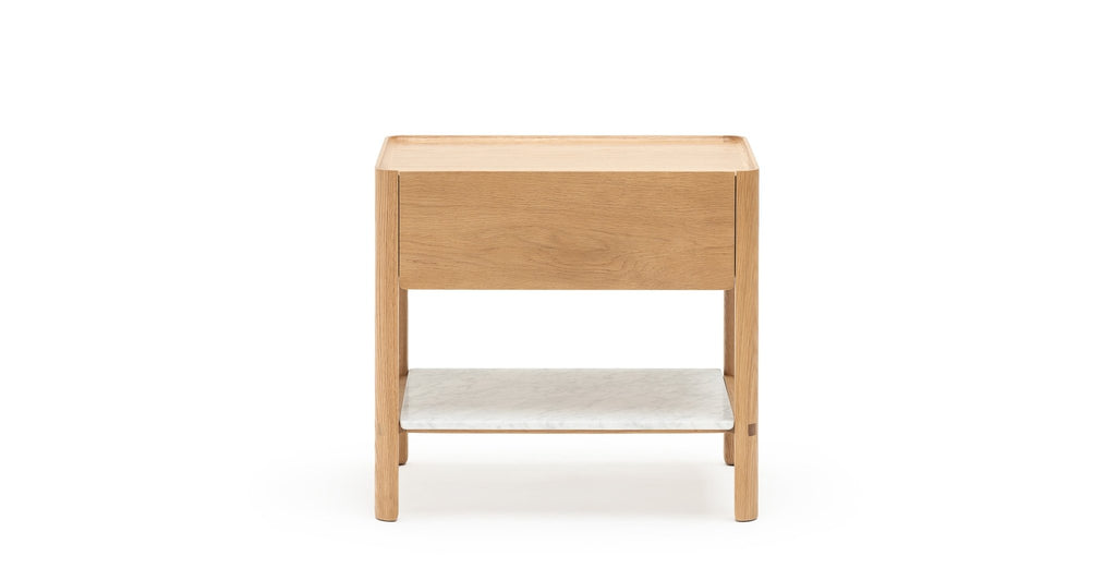 Tye Nightstand 60 - Light Oak & Bianca Carrara - THE LOOM COLLECTION