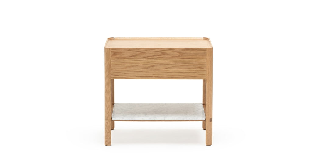 Tye Nightstand 60 - Light Oak & Bianca Carrara - THE LOOM COLLECTION