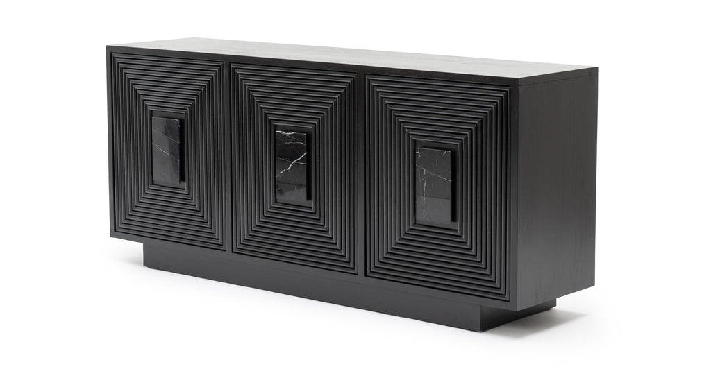 Verona 3 Door Sideboard - Black - THE LOOM COLLECTION