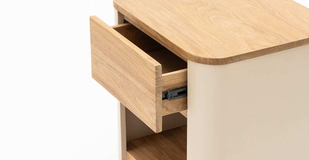 Willow Bedside Table - Beige - THE LOOM COLLECTION