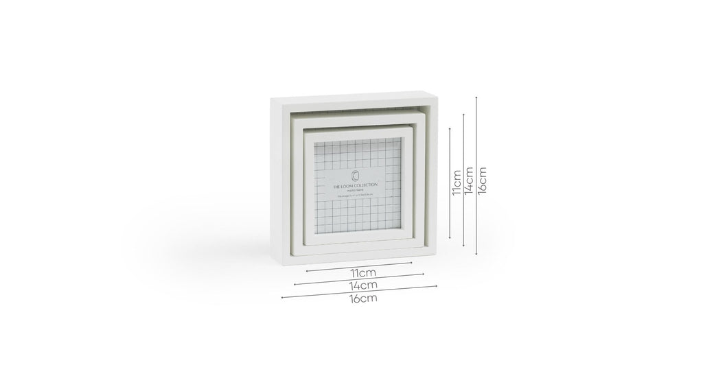 AMARA SET OF 3 FRAMES - WHITE - THE LOOM COLLECTION