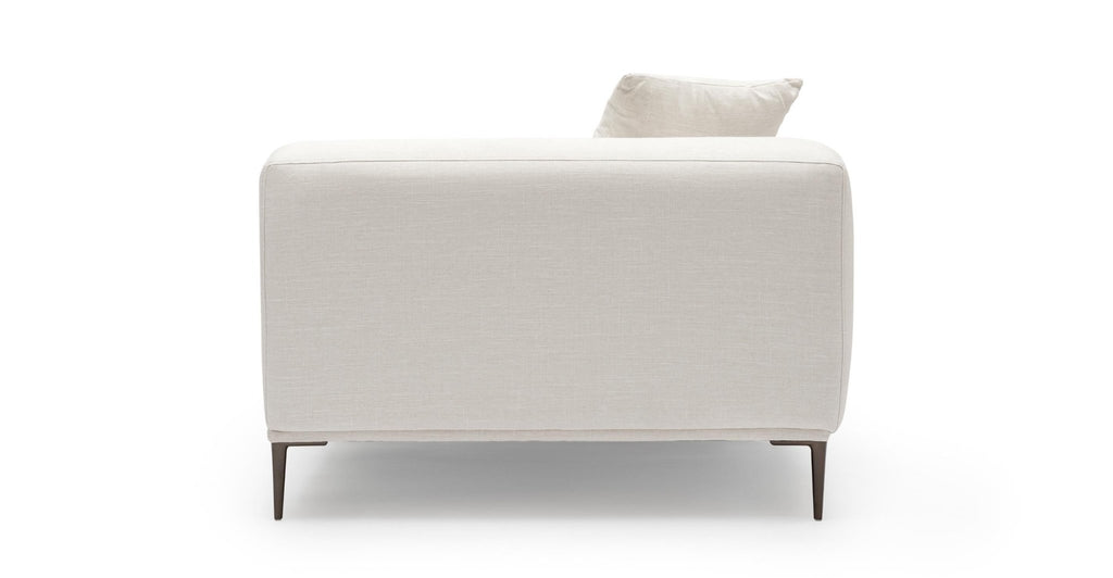 AMELIA CANVAS WHITE LEFT CHAISE - THE LOOM COLLECTION