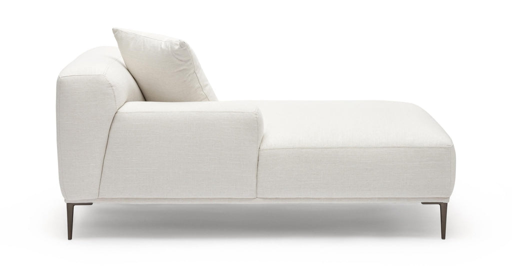 AMELIA CANVAS WHITE LEFT CHAISE - THE LOOM COLLECTION