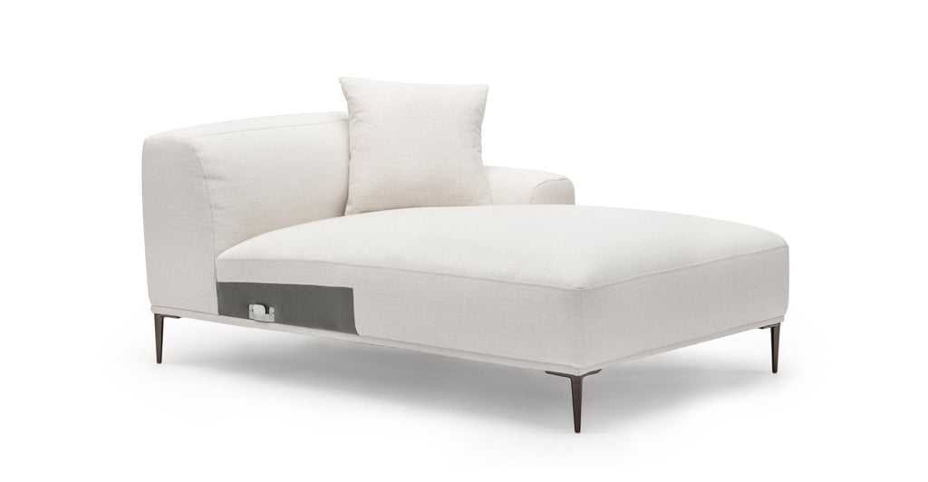 AMELIA CANVAS WHITE RIGHT CHAISE - THE LOOM COLLECTION