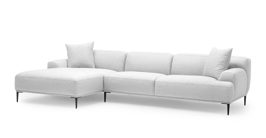 AMELIA EXTRA LARGE L-SHAPED SOFA - SILVER - THE LOOM COLLECTION