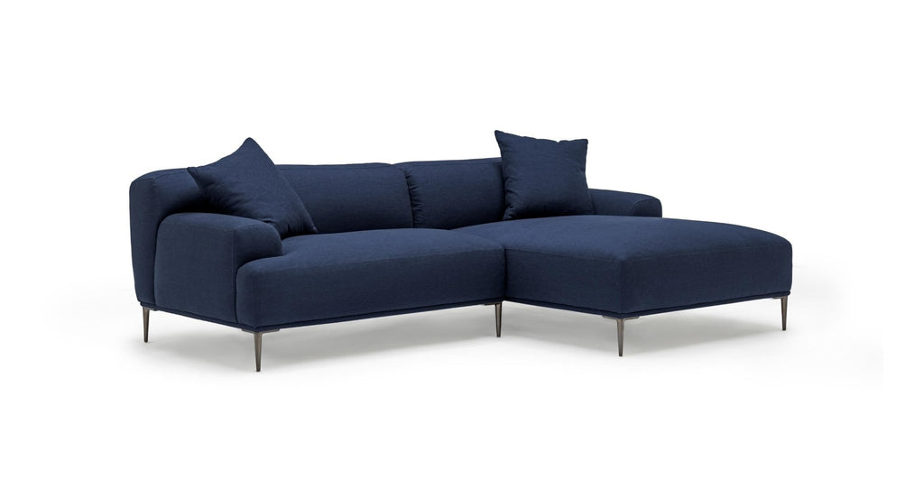 AMELIA L-SHAPED SOFA - MIDNIGHT BLUE - THE LOOM COLLECTION