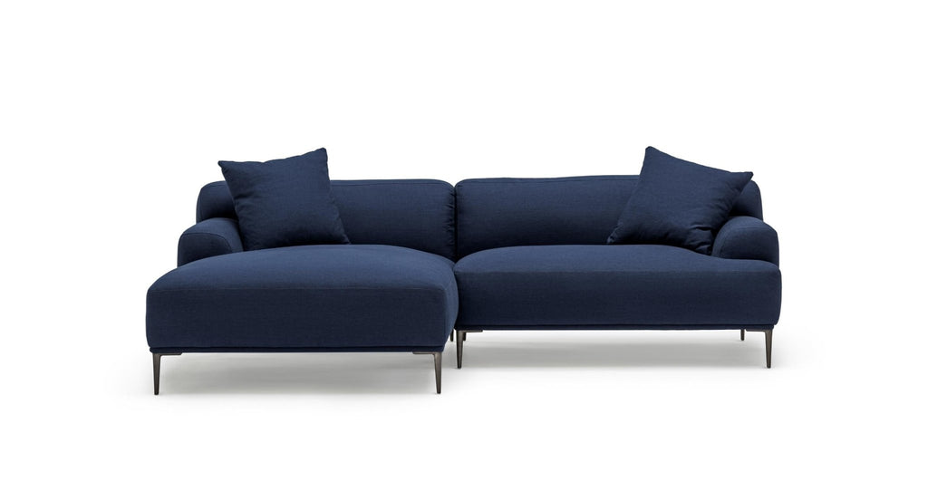 AMELIA L-SHAPED SOFA - MIDNIGHT BLUE - THE LOOM COLLECTION