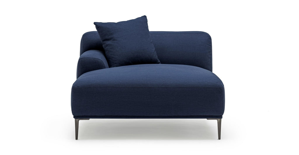 AMELIA MIDNIGHT BLUE LEFT CHAISE - THE LOOM COLLECTION