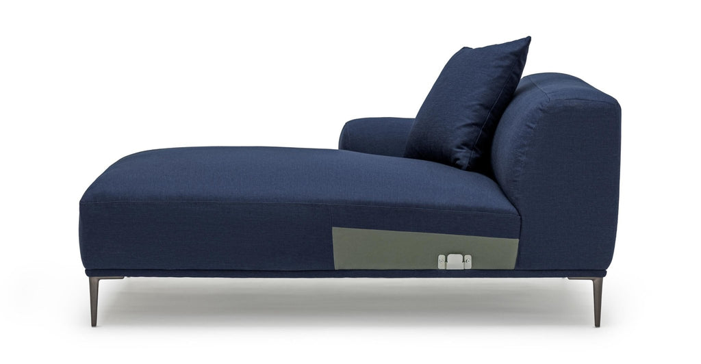 AMELIA MIDNIGHT BLUE LEFT CHAISE - THE LOOM COLLECTION