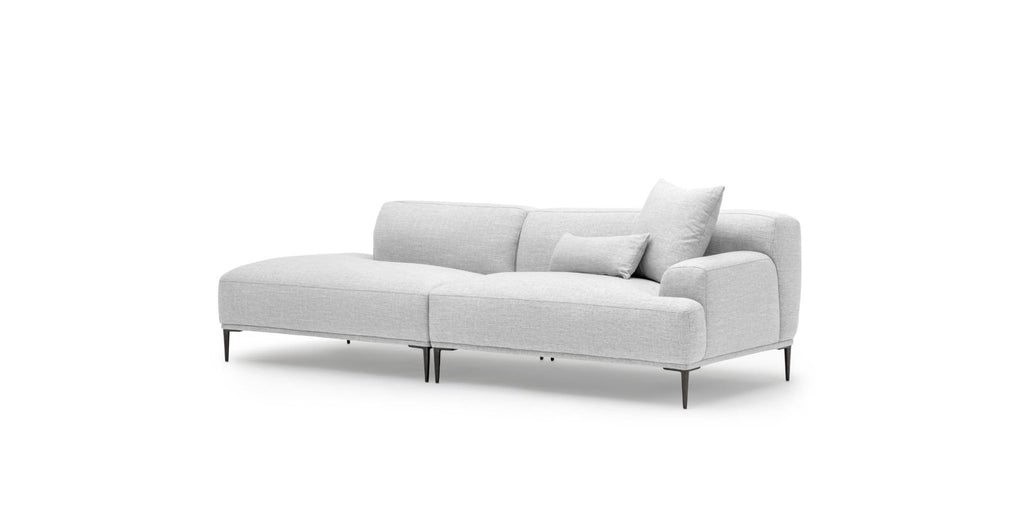 AMELIA OPEN END SOFA - SILVER - THE LOOM COLLECTION