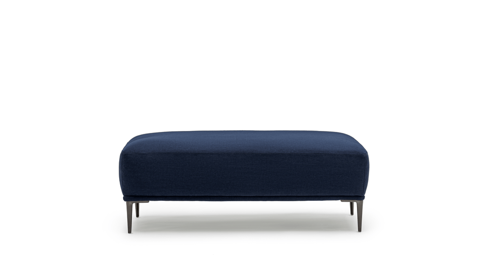 AMELIA OTTOMAN - MIDNIGHT BLUE - THE LOOM COLLECTION