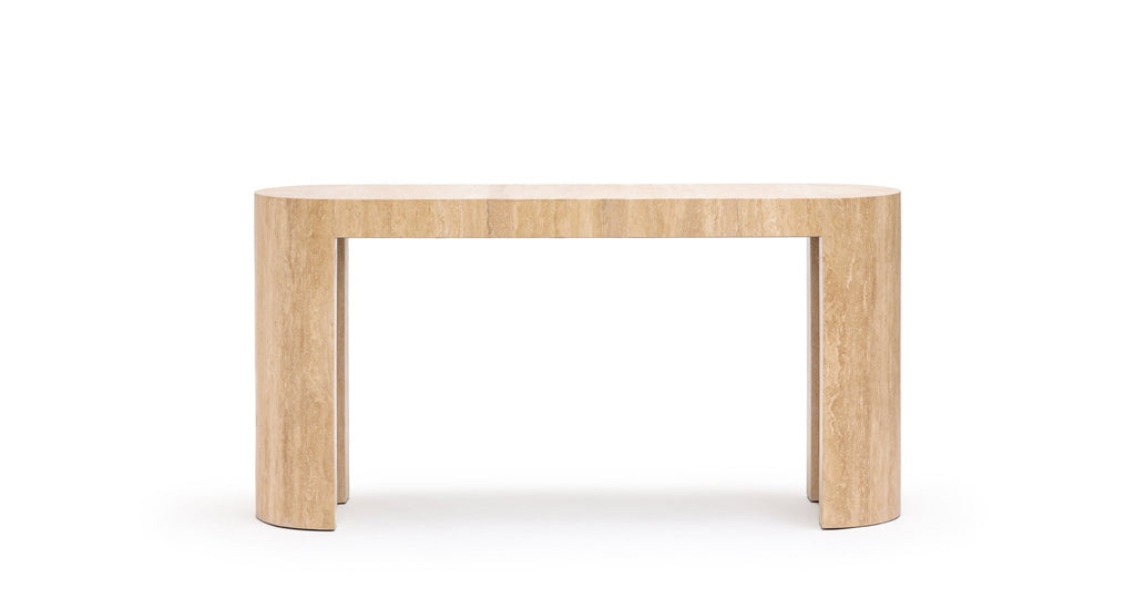 ARNO CONSOLE TABLE - TRAVERTINE - THE LOOM COLLECTION