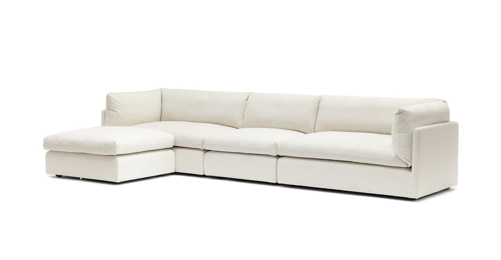 AVERY MODULAR SOFA WITH OTTOMAN - POWDER - THE LOOM COLLECTION