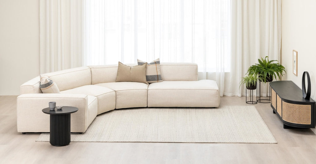 BAKER CURVED LARGE OPEN SOFA - OATMEAL - THE LOOM COLLECTION