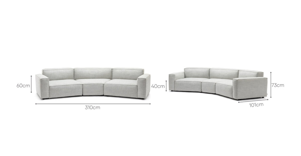 BAKER CURVED SOFA - DIAMOND - THE LOOM COLLECTION