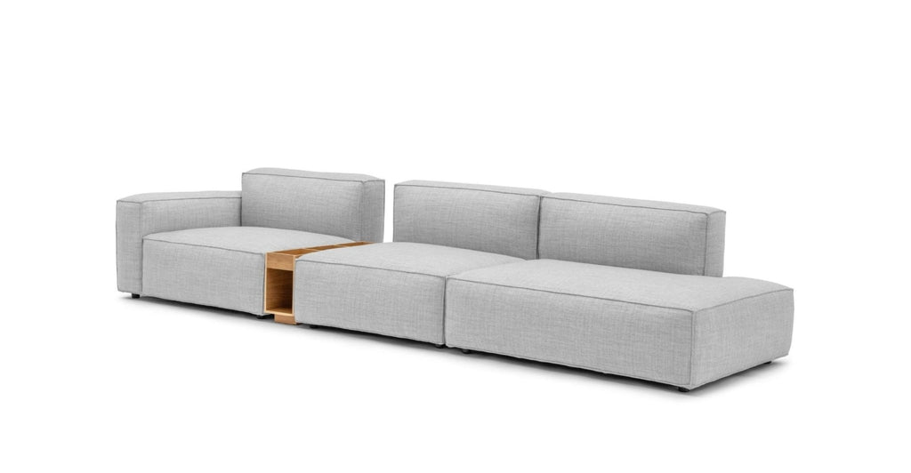 BAKER LARGE OPEN END SOFA WITH STORAGE TABLE - DIAMOND - THE LOOM COLLECTION