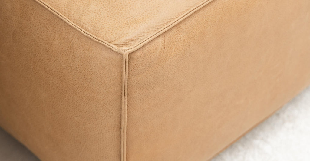BAKER MEGA LOUNGE SOFA WITH STORAGE - MONTANA TAN LEATHER - THE LOOM COLLECTION