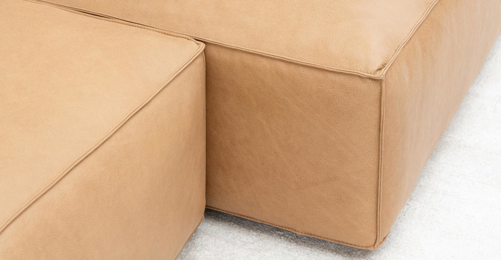 BAKER MEGA LOUNGE SOFA WITH STORAGE - MONTANA TAN LEATHER - THE LOOM COLLECTION