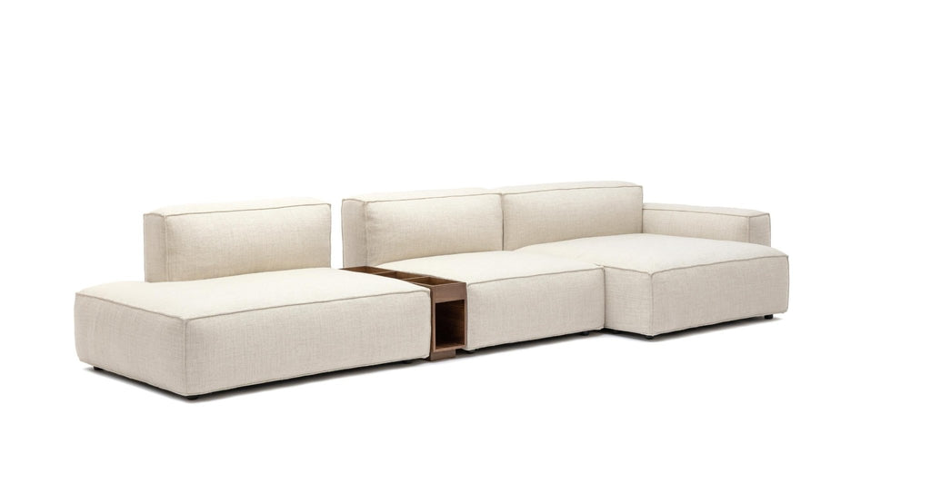 BAKER MEGA LOUNGE SOFA WITH STORAGE TABLE - OATMEAL - THE LOOM COLLECTION