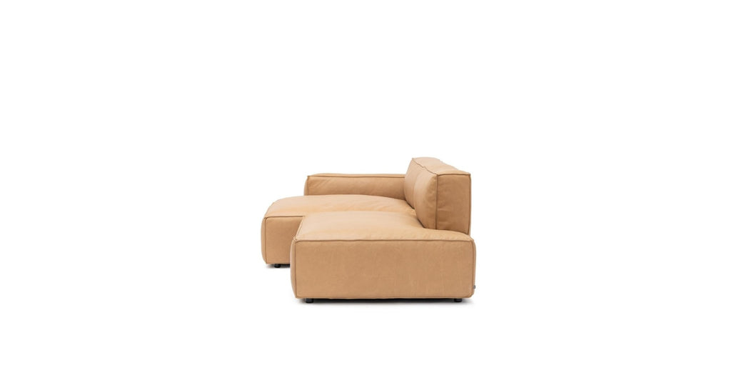 BAKER SECTIONAL - PECAN LEATHER - THE LOOM COLLECTION