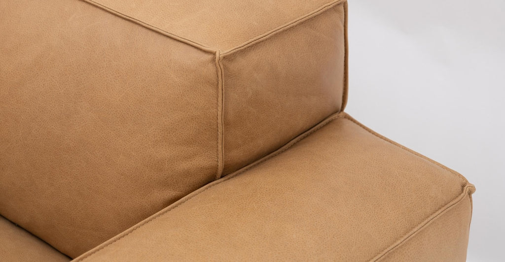 BAKER SECTIONAL - PECAN LEATHER - THE LOOM COLLECTION