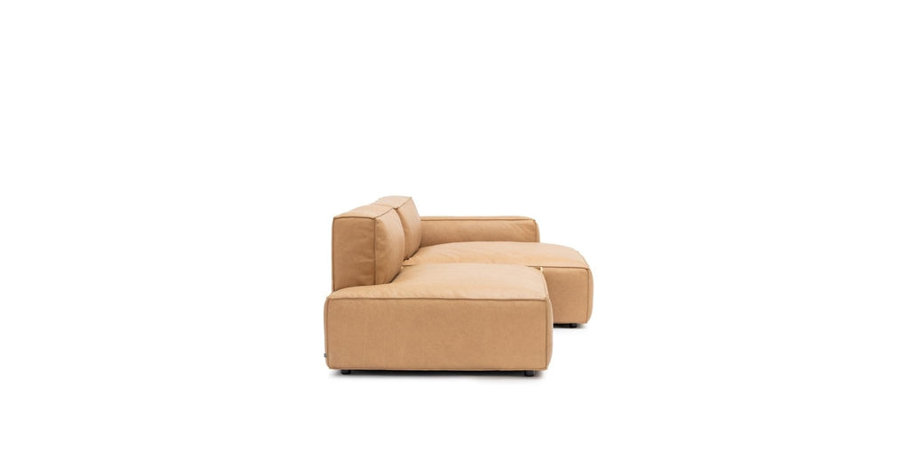 BAKER SECTIONAL WITH STORAGE - PECAN LEATHER - THE LOOM COLLECTION
