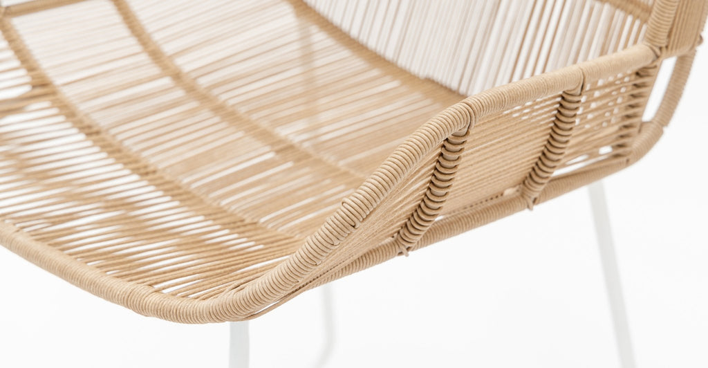 BLOOM DINING CHAIR - STONEWHITE & NATURAL - THE LOOM COLLECTION