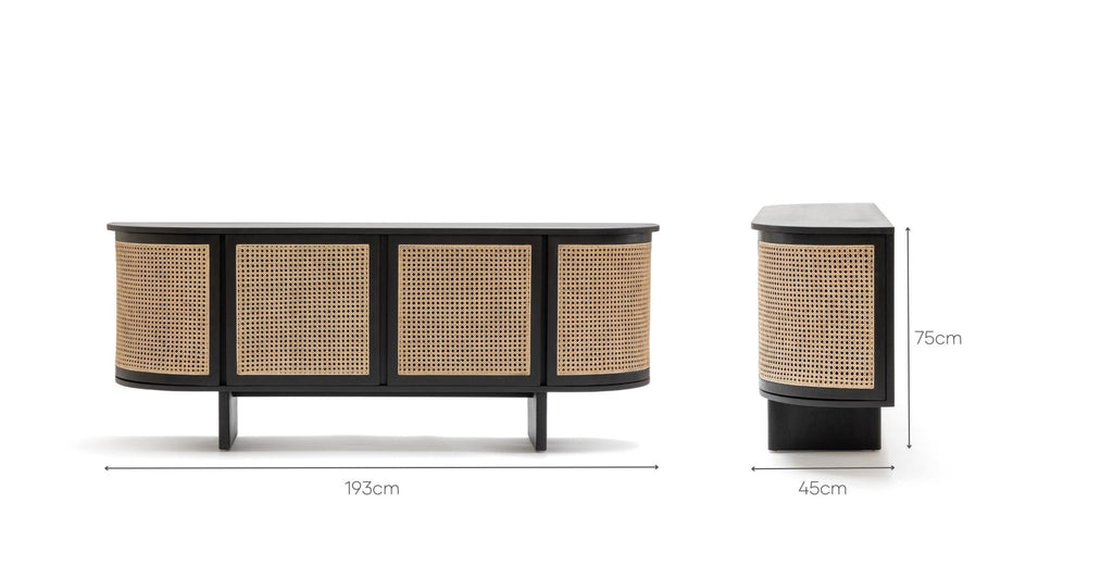 CALI SIDEBOARD - BLACK - THE LOOM COLLECTION