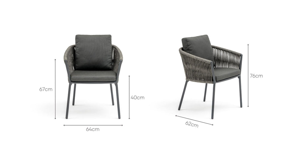 CASCADE DINING CHAIR - SHADOW - THE LOOM COLLECTION