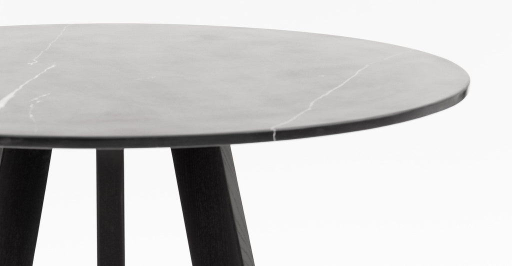 CHANTILLY DINING TABLE - BLACK ASH & MARBLE - THE LOOM COLLECTION
