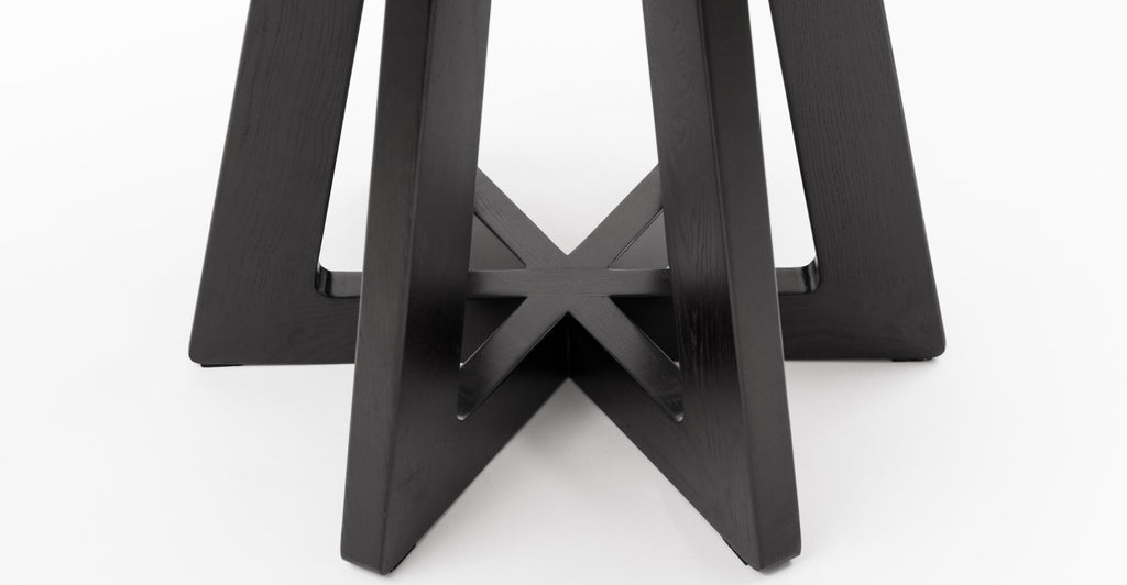CHANTILLY DINING TABLE - BLACK ASH & MARBLE - THE LOOM COLLECTION