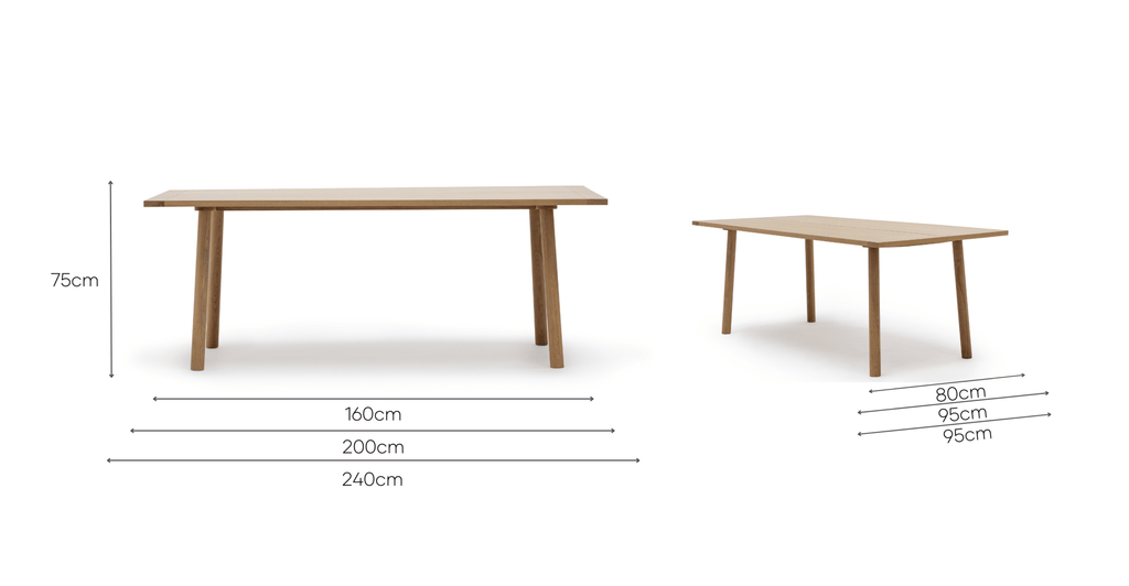 COCO DINING TABLE - LIGHT OAK.
