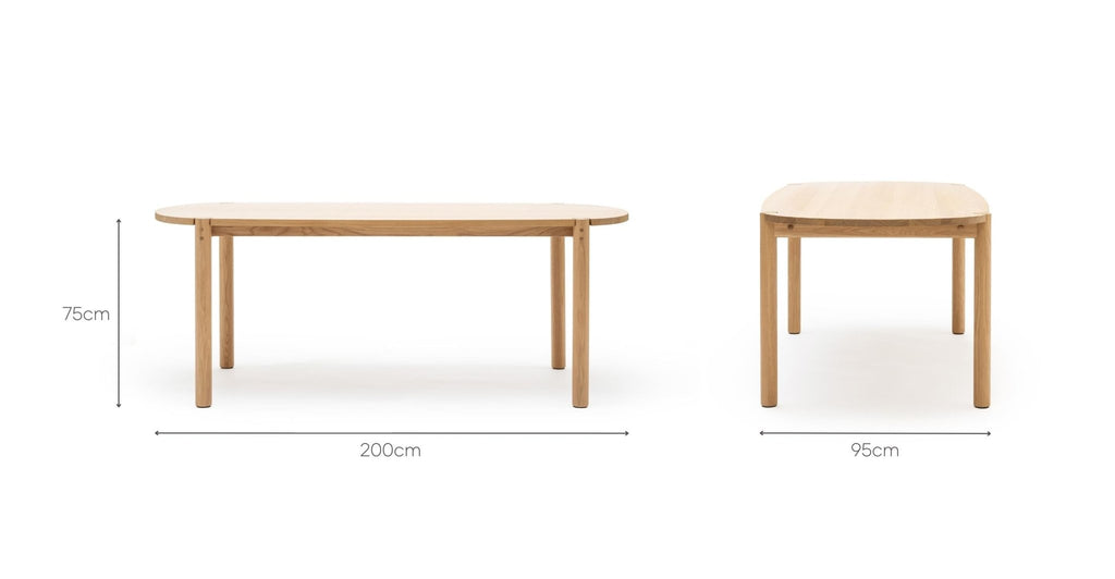 COVE OVAL DINING TABLE - LIGHT OAK - THE LOOM COLLECTION